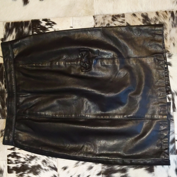 Authentic leather vintage pencil skirt - Picture 2 of 7